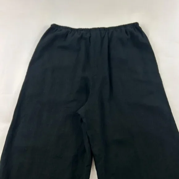 A New Day Black Linen Blend Wide Leg Lounge Pant M - Picture 7 of 7